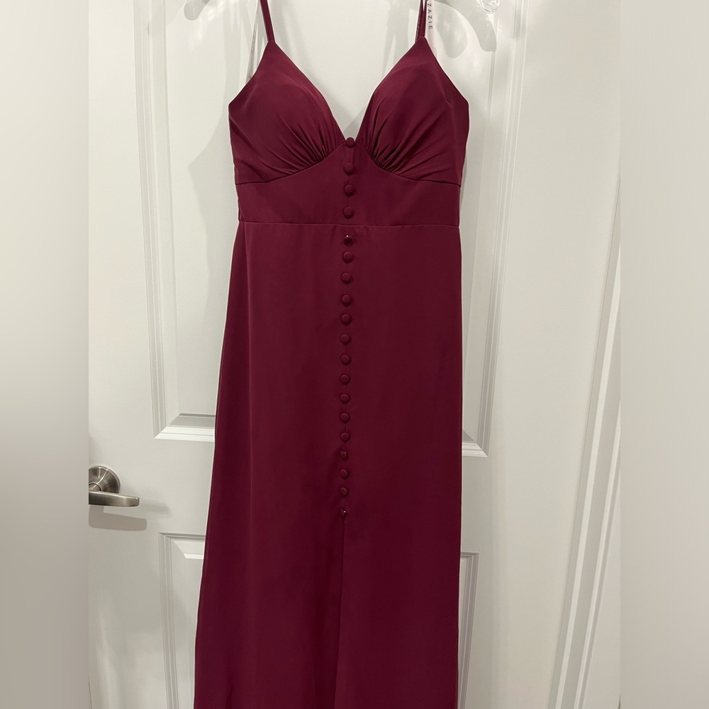 Azazie Alayna Raspberry Dress - Picture 2 of 8